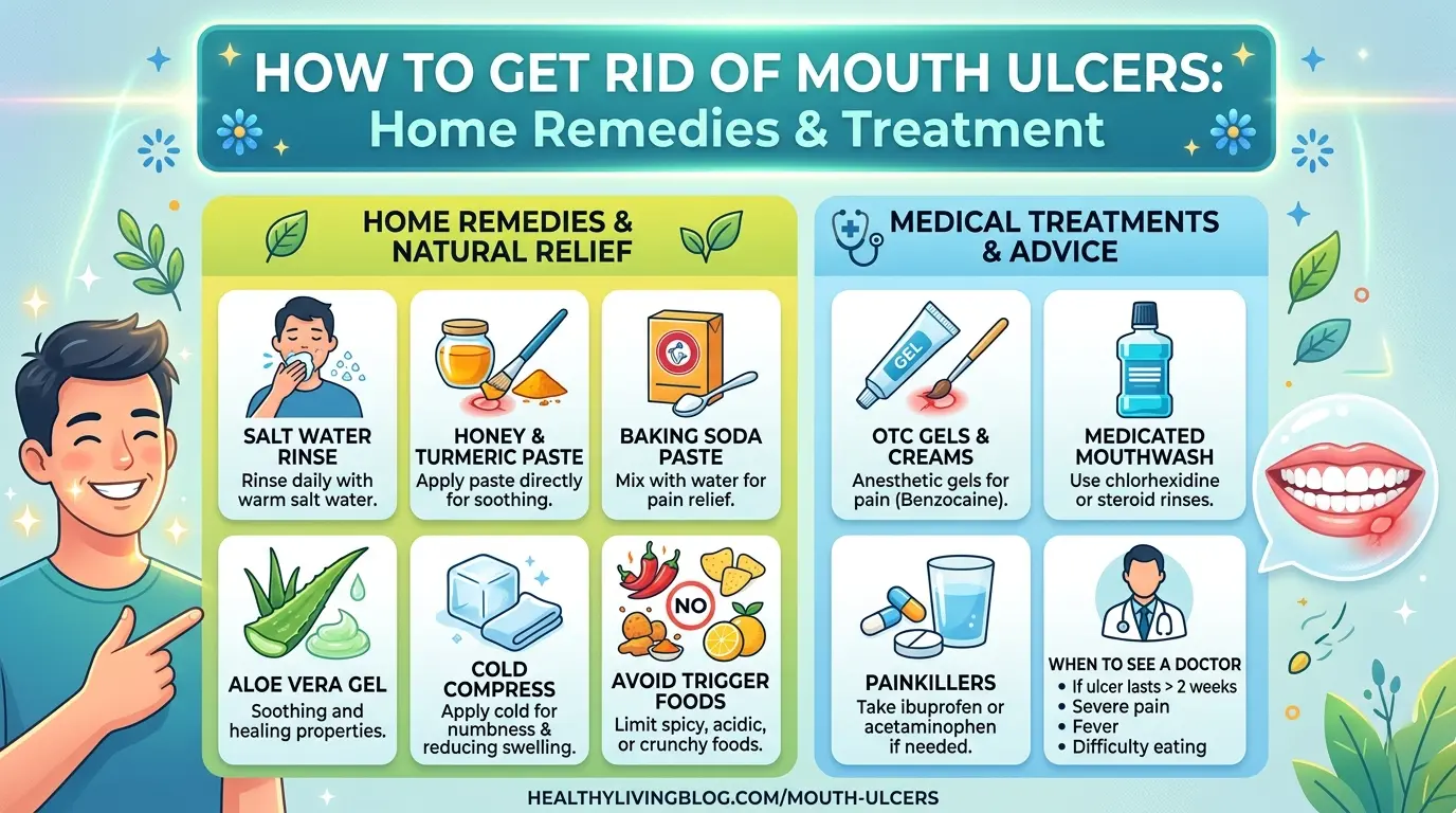How to Get Rid of Mouth Ulcers: Home Remedies and Treatment