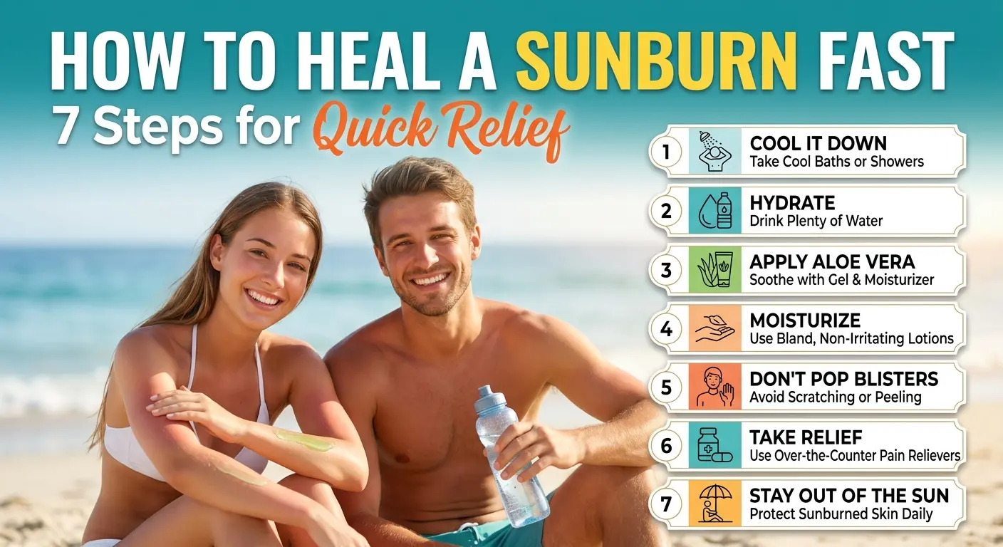 How to Heal a Sunburn Fast: 7 Steps for Quick Relief